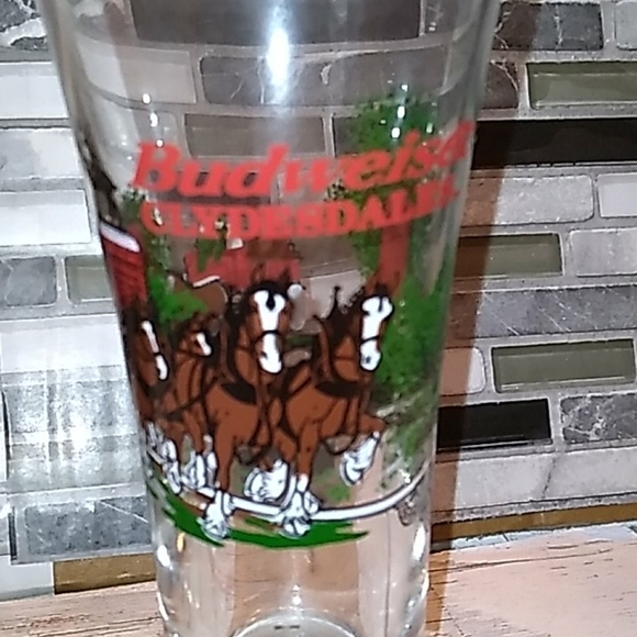 Vintage 1999 Budweiser Clydesdales beer glasses - Picture 2 of 3